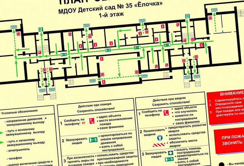 Изготовление планов эвакуации